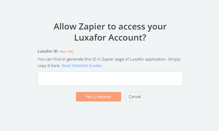 Luxafor - allow access - Zapier