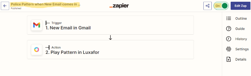 Zapier - pattern is on - Luxafor